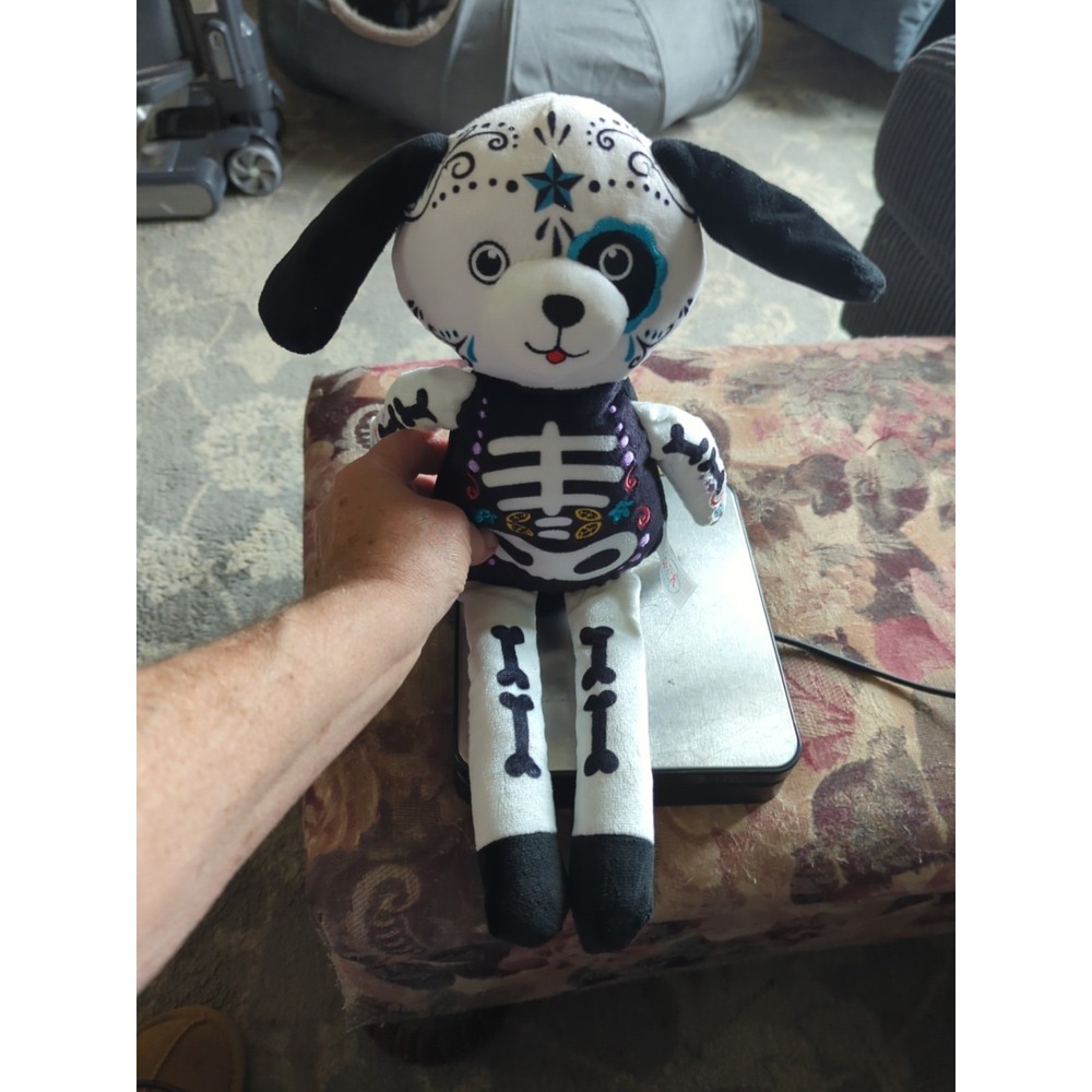 Spark Create Imagine Sugar Skull Rattle Crinkle  16" Baby Plush Stuffed Toy